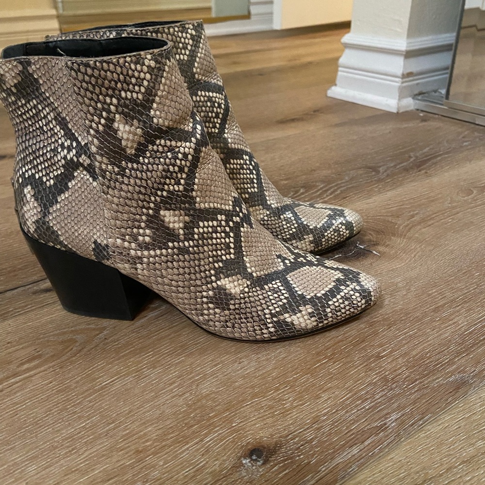 Dolce Vita snakeskin booties
